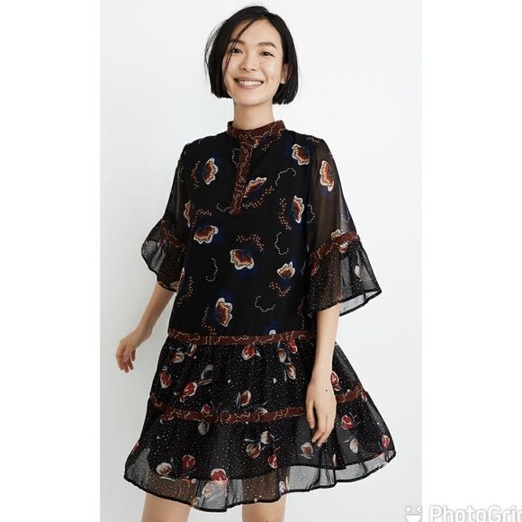 Warm Glastonbury Mini Dress Jellyfish Floral Size XS/S - Picture 1 of 14